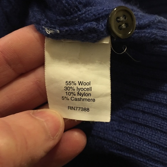 J. Crew Factory Blue Wool and Cashmere Blend Cardigan Sweater Size M - Picture 4 of 7